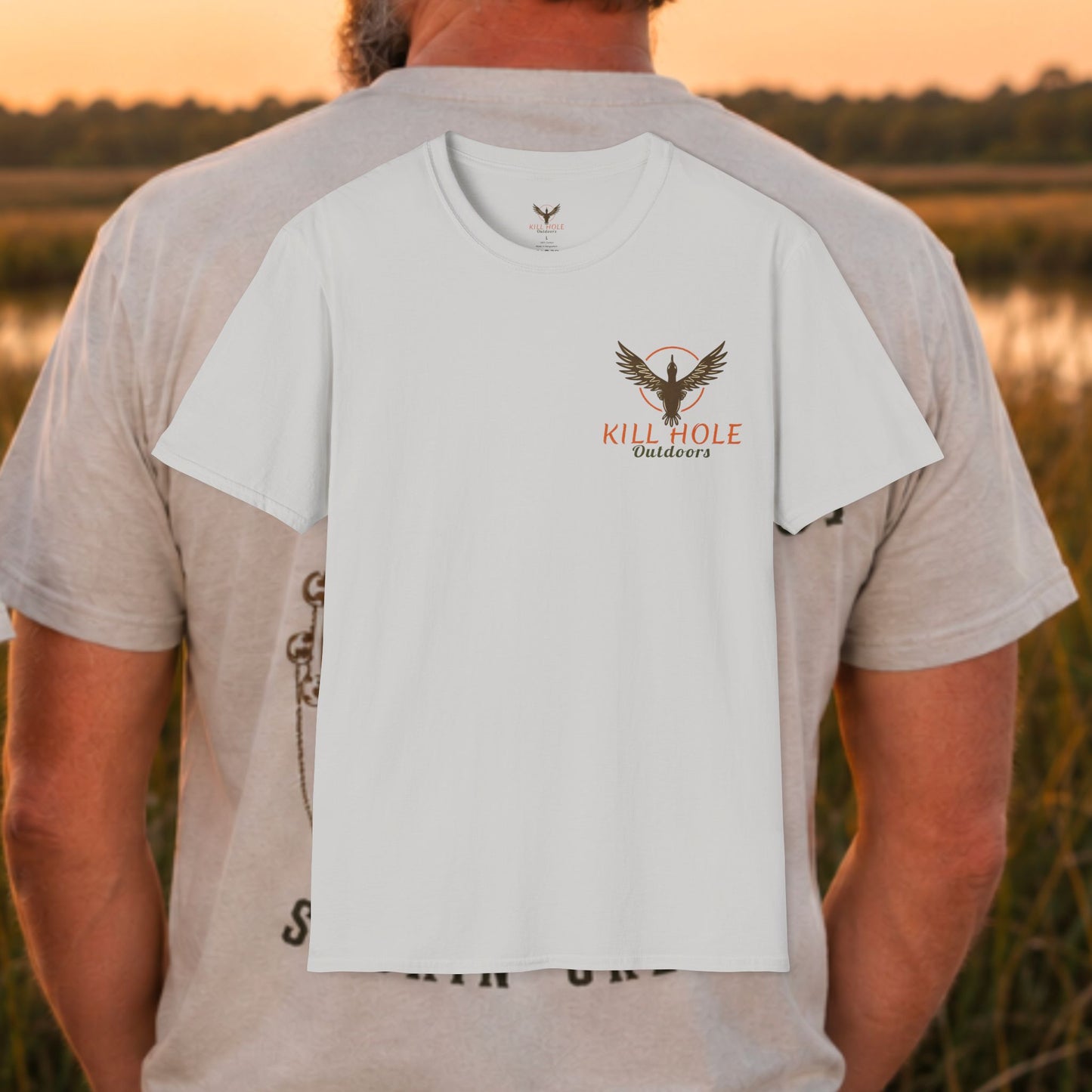 Smoking Green Duck Hunting Unisex Softstyle T-Shirt