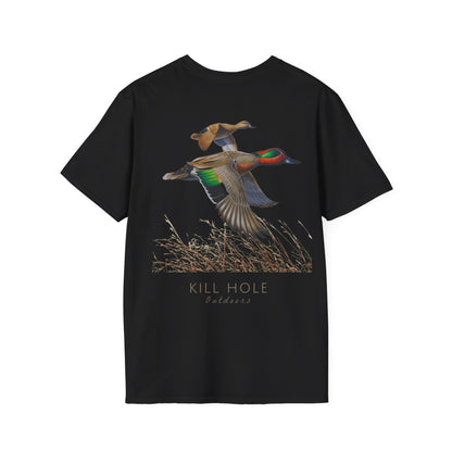 Green Wing Teal Hunting Unisex Softstyle T-Shirt