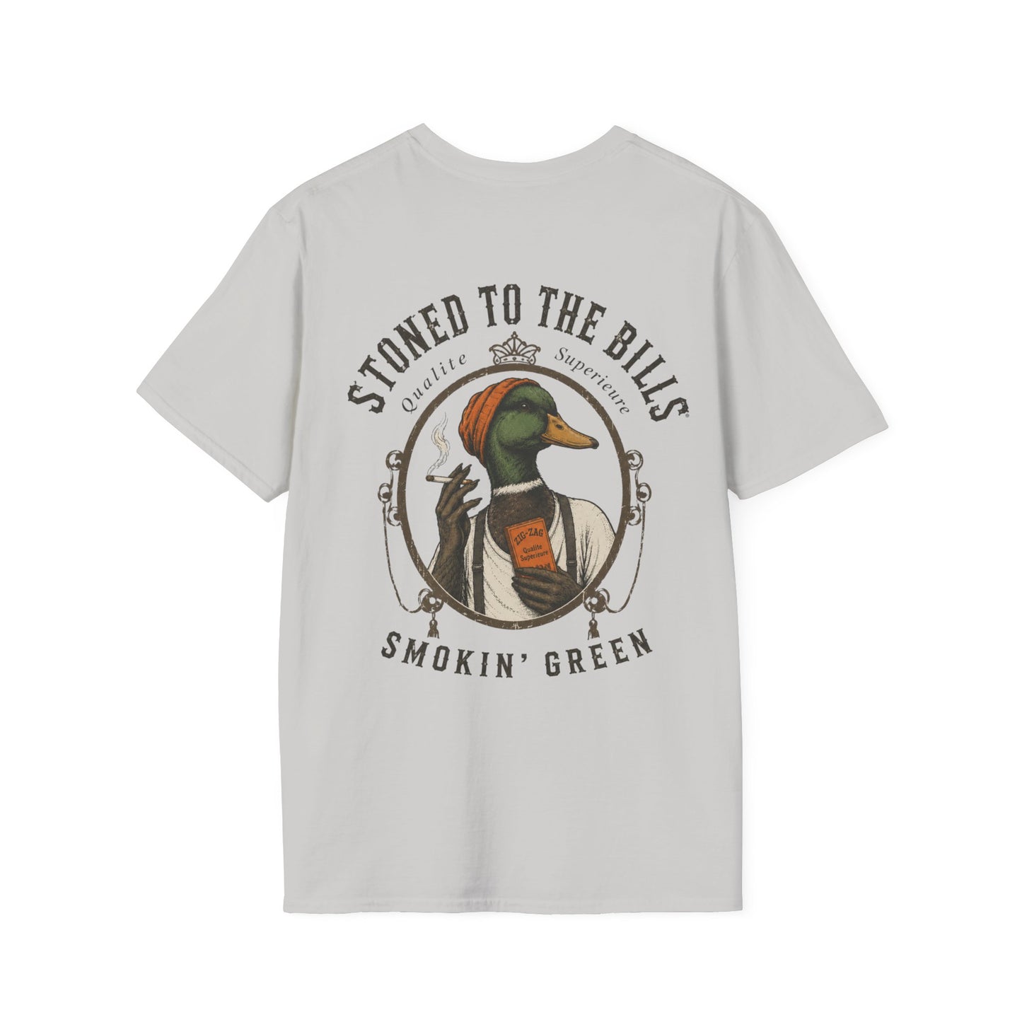 Smoking Green Duck Hunting Unisex Softstyle T-Shirt