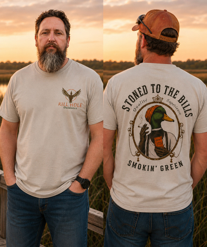 Smoking Green Duck Hunting Unisex Softstyle T-Shirt