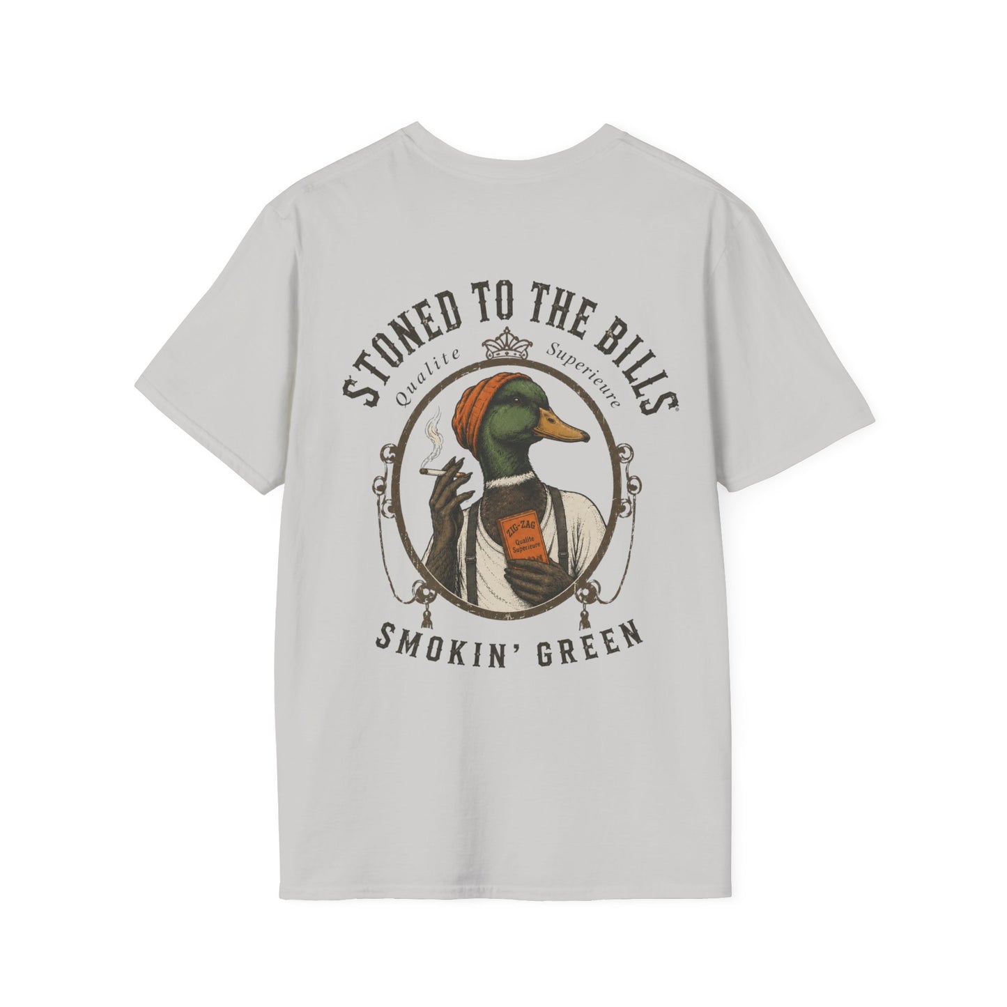 Smoking Green Duck Hunting Unisex Softstyle T-Shirt